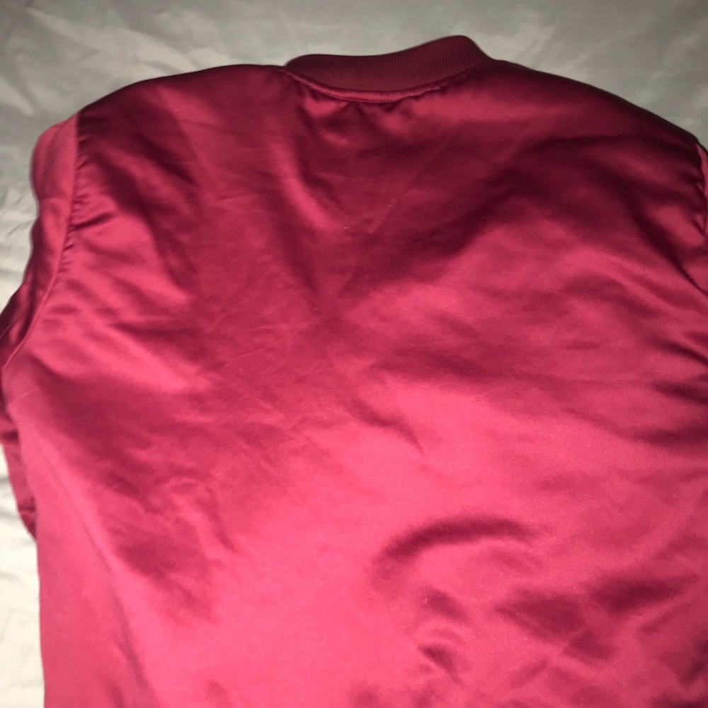 Red bomber jacket